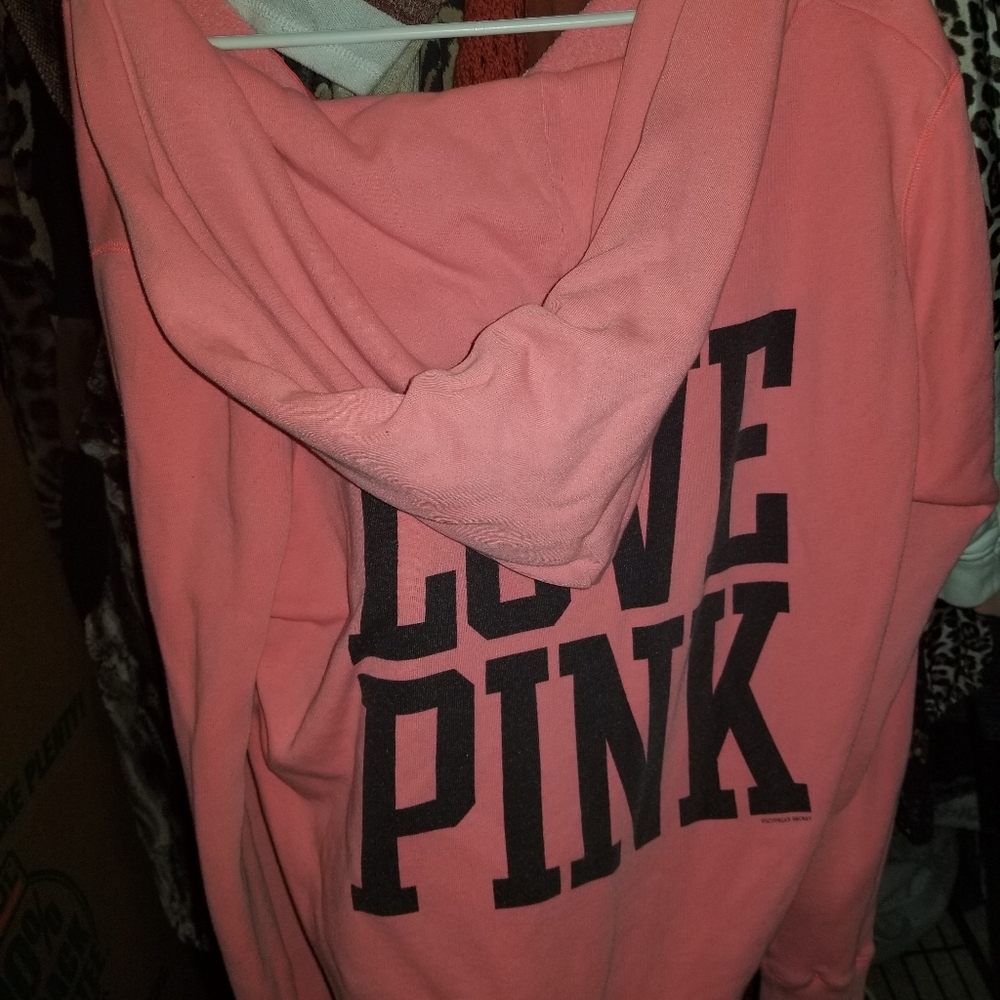 Neon Hot Pink VS Quarter Zip Hoodie